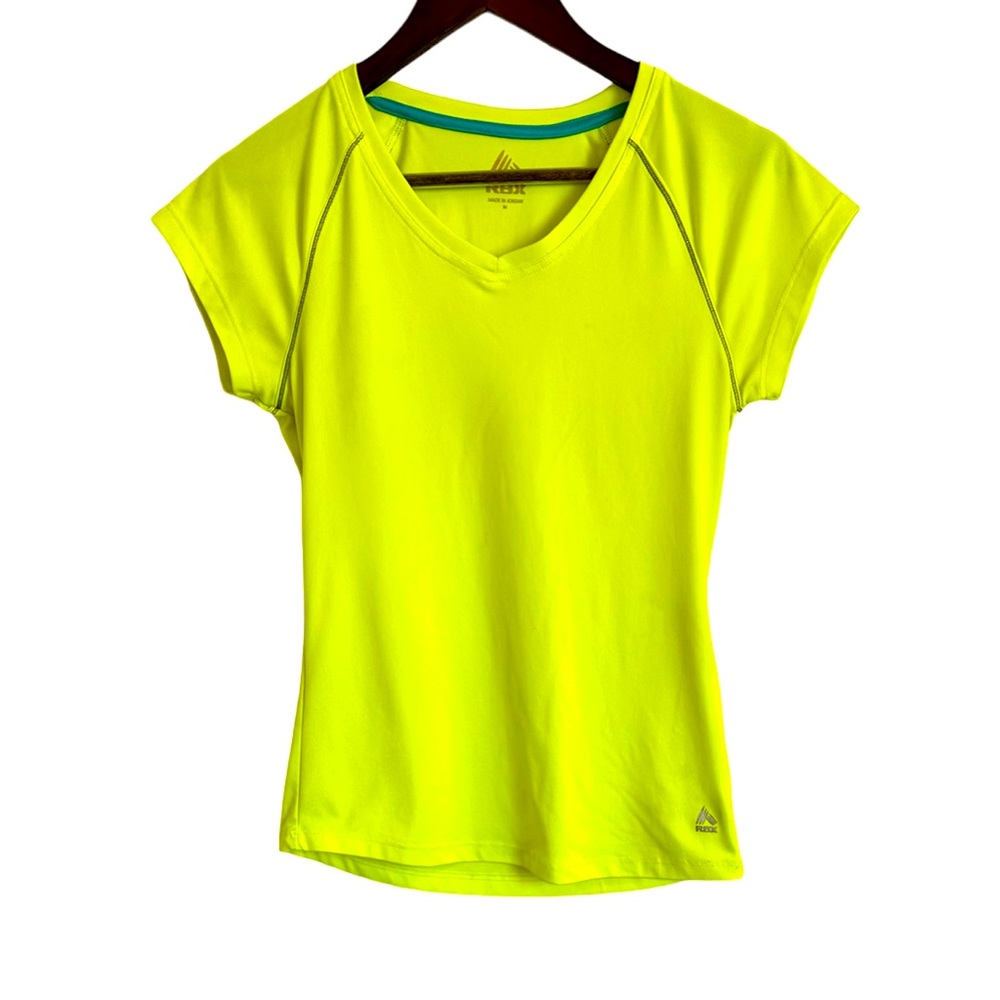 RBX neon yellow dry fit active wear top women M